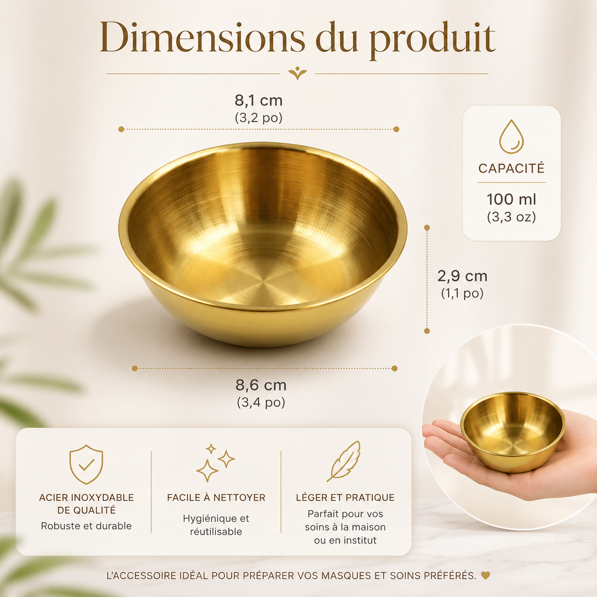 Bol rituel doré - Accessoires